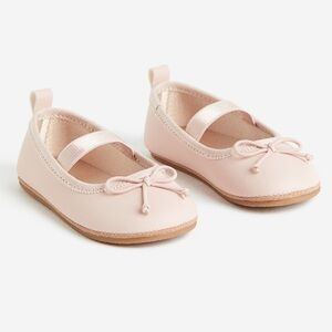 H&M Soft Pink Baby Shoes ballet flats with Bow 14-15 size infant